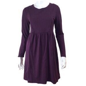 Seraphine Maternity Nursing Dress Plum Purple Zippers Breastfeeding Friendly S